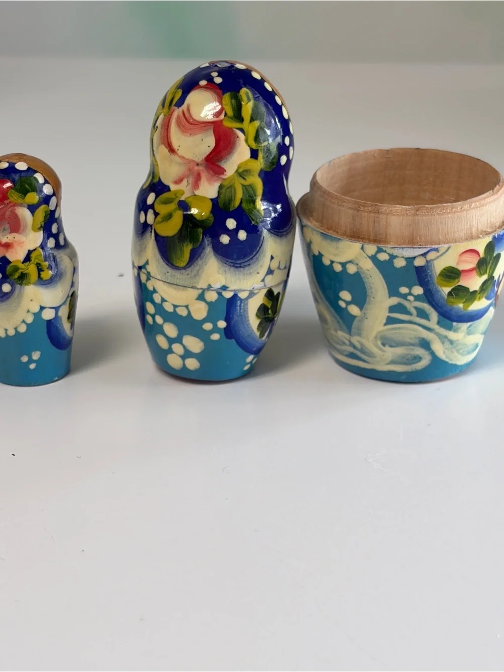 Signed Hand Painted Russian Matryoshka Nesting Dolls  Incomplete AS IS